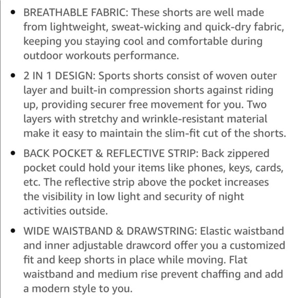 FIRST WAY Women's Athletic Running 2 in 1 Shorts - Picture 5 of 5